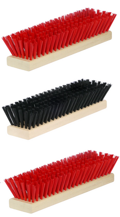 Ersatzbürsten-Set Fußabtreter – 3-teilig, Schwarz/Rot