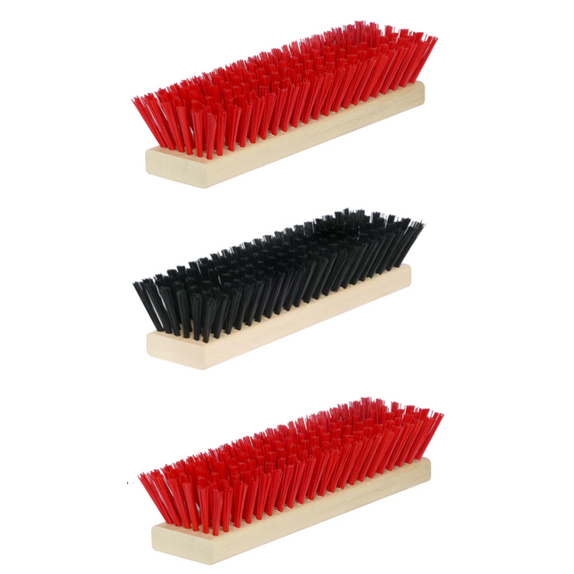 Ersatzbürsten-Set Fußabtreter – 3-teilig, Schwarz/Rot