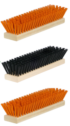 Ersatzbürsten-Set Fußabtreter – 3-teilig, Schwarz/Orange