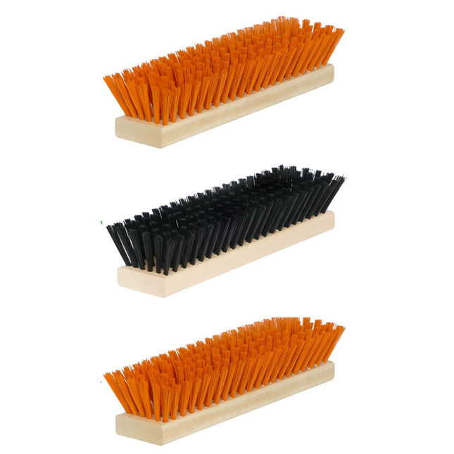 Ersatzbürsten-Set Fußabtreter – 3-teilig, Schwarz/Orange