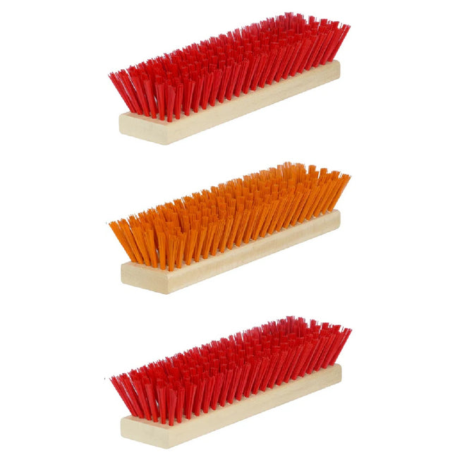 Ersatzbürsten Set für Schuhreiniger – passend für Fußabtreter Exklusiv & Schuhabstreifer Lite, DirtKing Pro/Lite - (Orange/Rot)