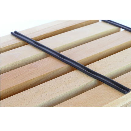 Rutschfester Buchenholz‑Abstreifer mit starken PVC‑Borsten für Eingang, Garage, Terrasse und Werkstatt