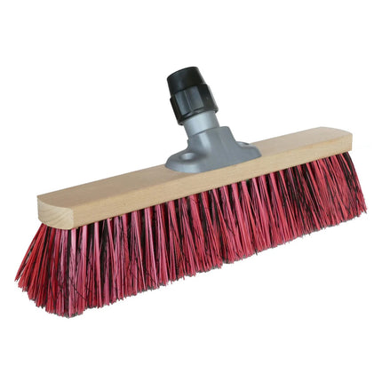 STRUKTURHELD Lite Outdoor‑Besen‑Set für Hof, Garten & Einfahrt – inkl. Teleskopstiel und Aluminium‑Wandhalter.