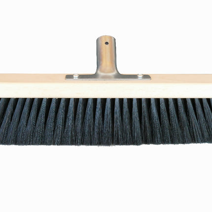 Robuster Innenbereich‑Besen mit Rosshaar‑Kunstborstenmix und Metallhalter – ideal für staubfreie, gepflegte Werkstatt‑ und Büroräume.