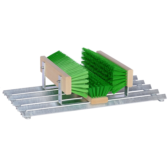 Fußabtreter mit Metallrahmen & Reiniger-Bürsten – für Außenbereich Gewerbe & Privat