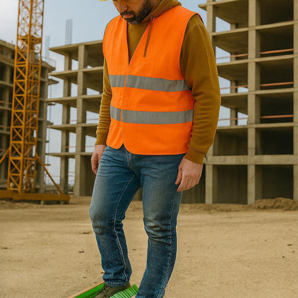 Schütze Schuhreiniger mit Gitterrost und Bürsten für Baustellen und Baucontainer