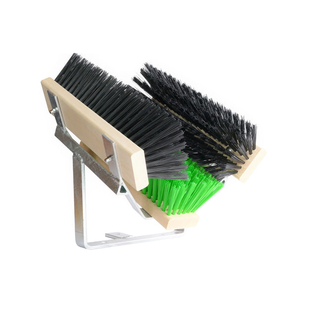 Schuhabstreifer Standard Grün/Schwarz – 30 cm, PET-Borsten & verzinktes Metall. Für Werkstatt & Hof. Made in Germany.