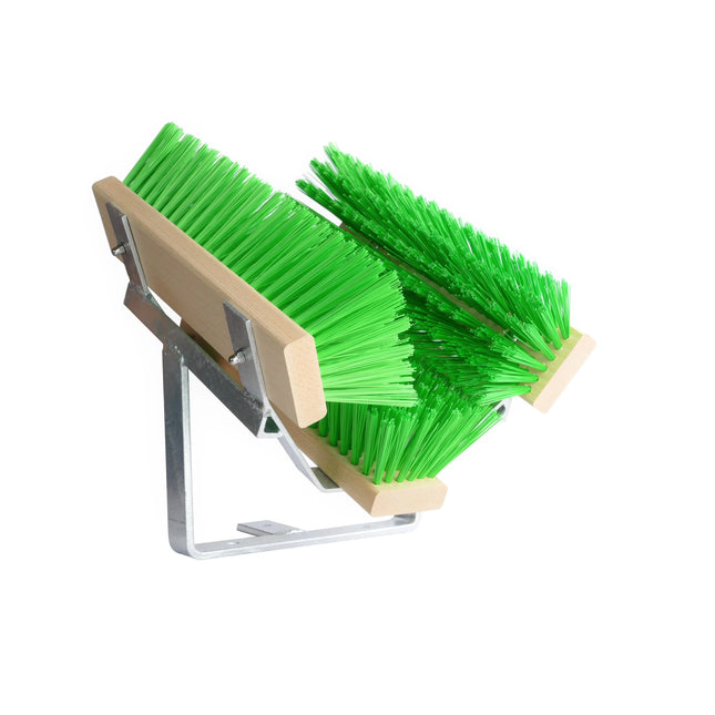 Schuhabstreifer Standard Grün – 30 cm, PET-Borsten & verzinktes Metall. Für Werkstatt & Hof.