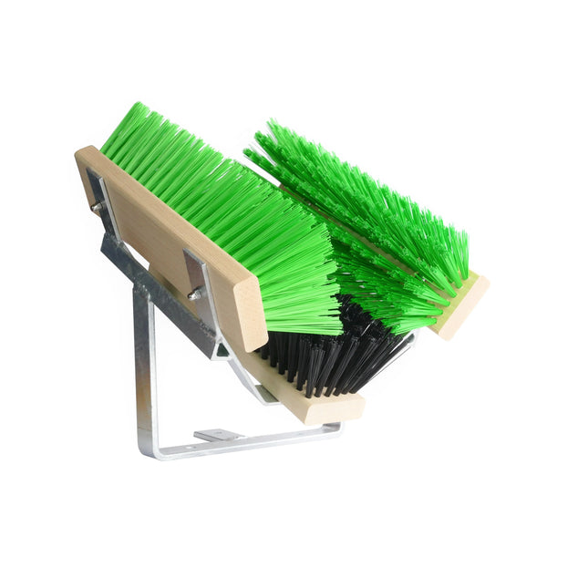 Schuhabstreifer Standard Schwarz/Grün – 30 cm, PET-Borsten & verzinktes Metall. Für Werkstatt & Hof.