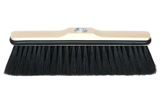 Stubenbesen aus Buchenholz mit Rosshaar & Kantenschutz – 28 cm