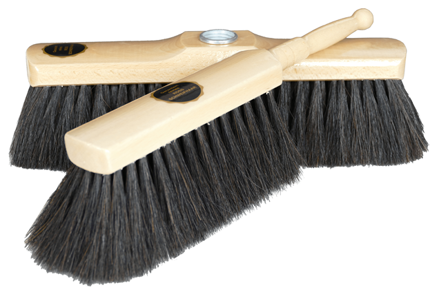 Stubenbesen-Set aus Buchenholz mit Rosshaar – Besen 28 cm & Handfeger 30 cm