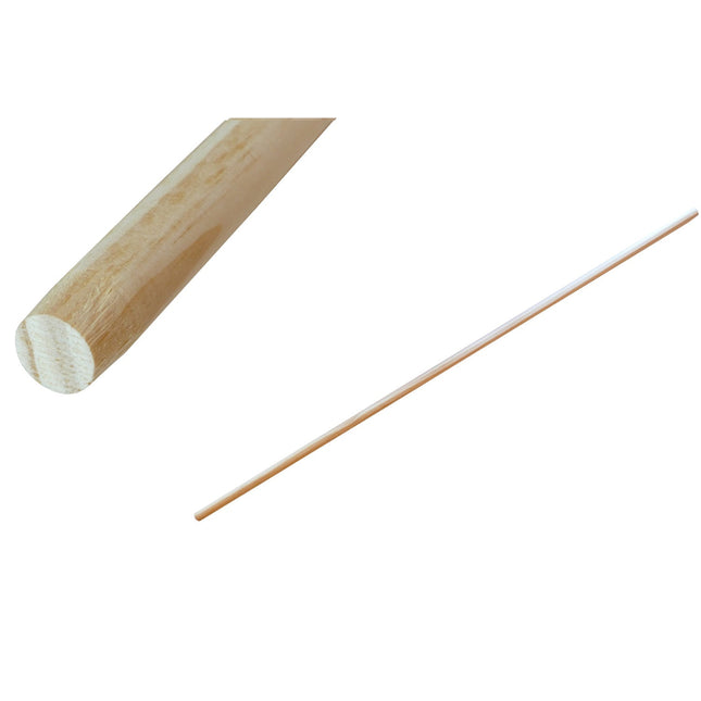 Holzstiel mit Konus 140 cm aus Pinus Taeda, Ø24 mm, passend für Besen mit Stielhalter, stabil und langlebig Made in Germany