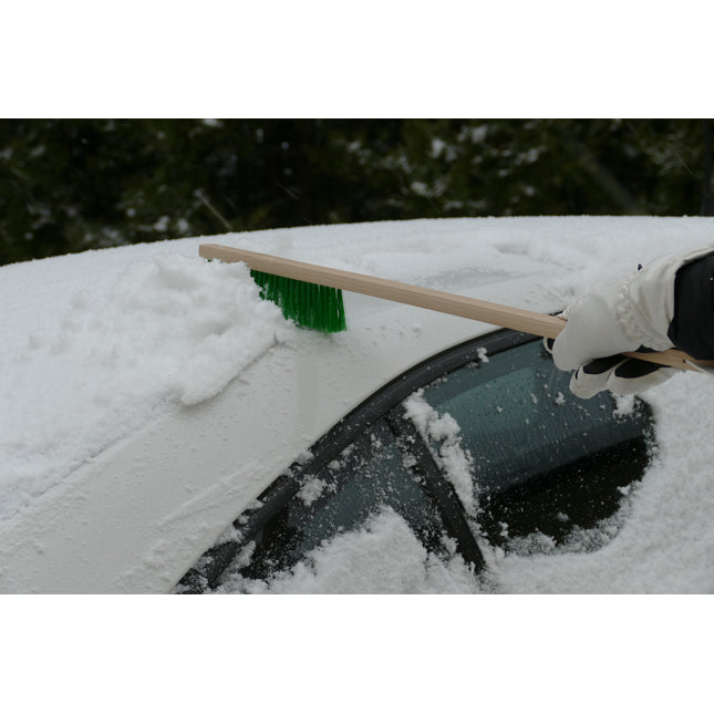 Auto Schneebesen mit Eiskratzer – 78 cm Holzgriff & Kunststoffborsten