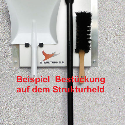 Wandhalterung für Besen, Handfeger und Kehrschaufel - Strukturheld® 