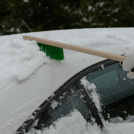 Schneebesen Holz 60 cm Schneebürste Schneefeger Handfeger KFZ Auto